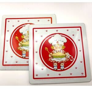 1991 Campbell's Kids Hot Pads/Square Counter Mats Retro collectibles Set of Two